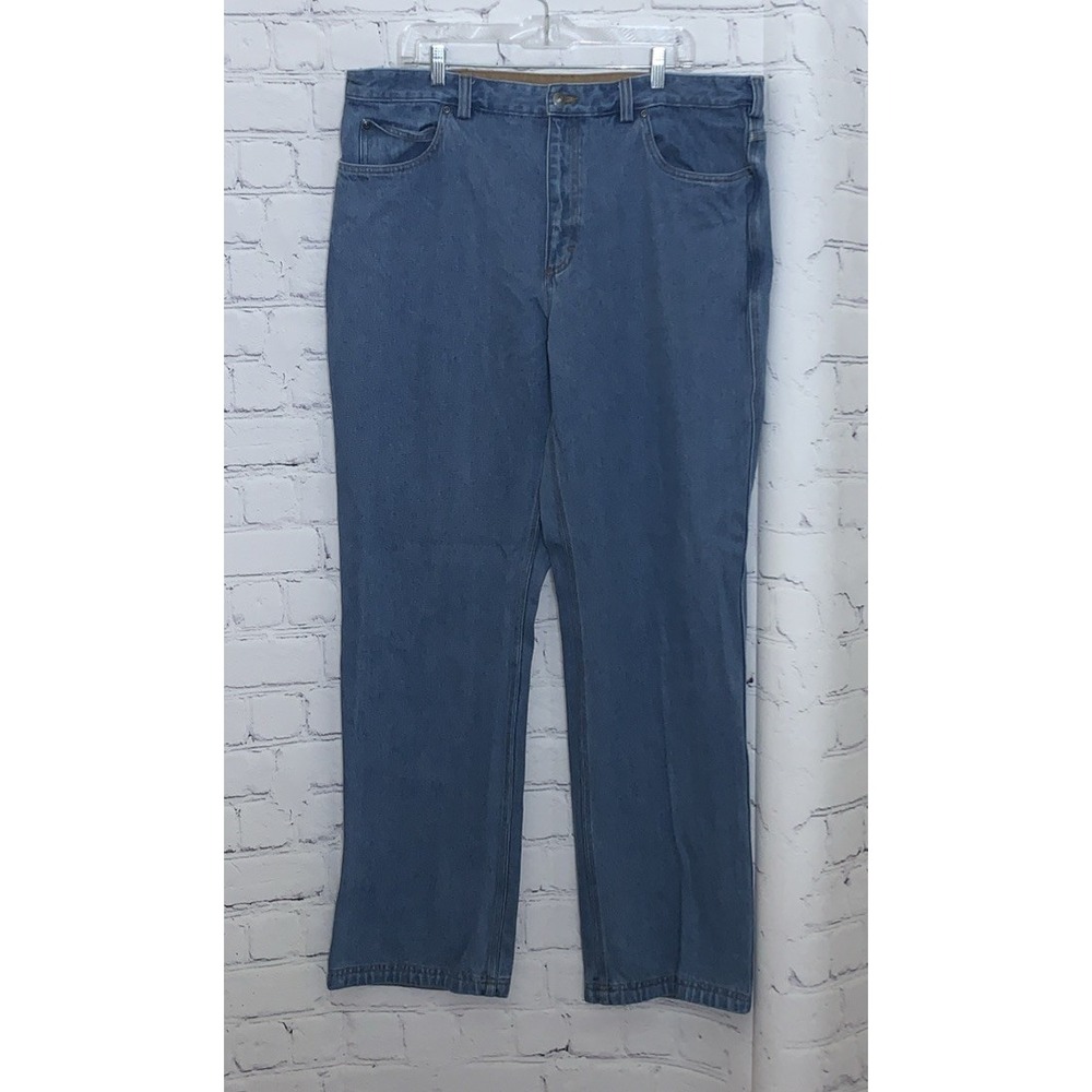 Duluth Trading Jeans Men's 40x34 Straight Workwear Blue Denim
